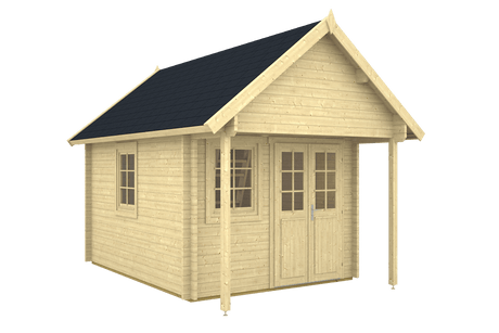 BUNKIE Log Cabin w/ Sleeping Loft | 2.9x3.8m - Timber Building Specialists