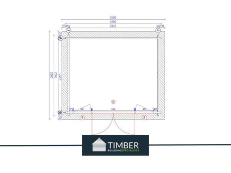 TBS110 Log Cabin | 3.2x2.7m - Timber Building Specialists