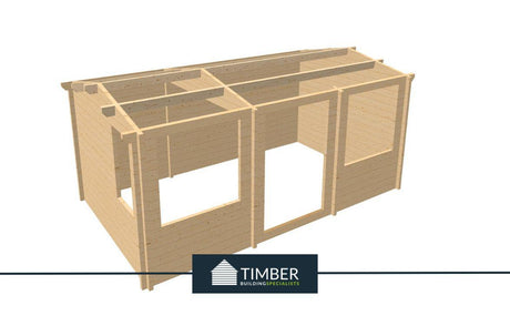 TBS122 Log Cabin | 6.0x3.5m - Timber Building Specialists