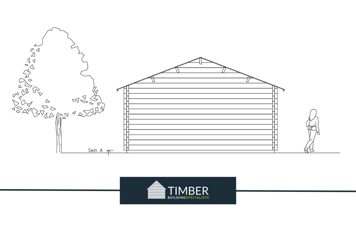 Oak Hill Golf Simulator Log Cabin | 15.0x5.5m