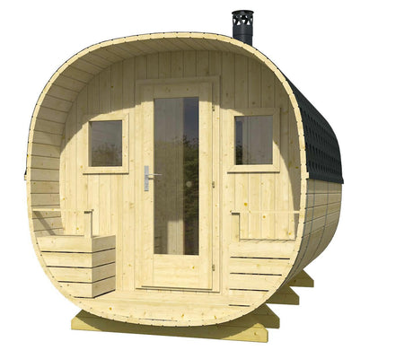 PORI Barrel Sauna | 2.4x4.0m - Timber Building Specialists