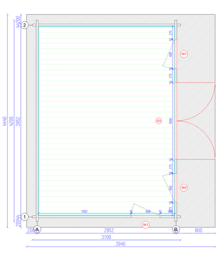 TBS105 Log Cabin | 4.1x3.2m - Timber Building Specialists