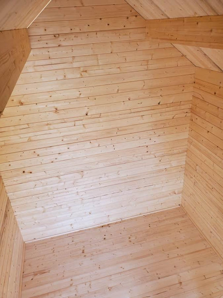 BUNKIE Log Cabin w/ Sleeping Loft | 2.9x3.8m - Timber Building Specialists