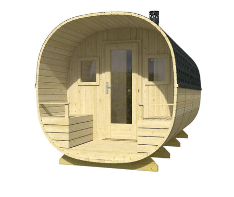 TURKU Barrel Sauna | 2.4x4.5m - Timber Building Specialists